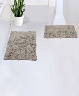 Home Weavers Bell Flower 2-Pc. Bath Rug Set