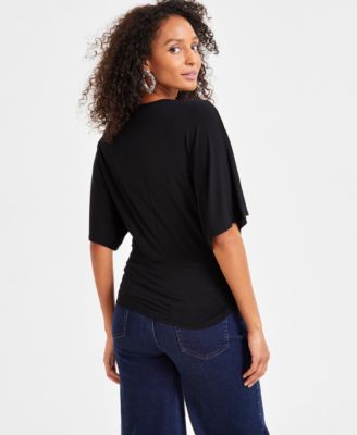 Women's V-Neck Dolman-Sleeve Top, Exclusively at Macy's 