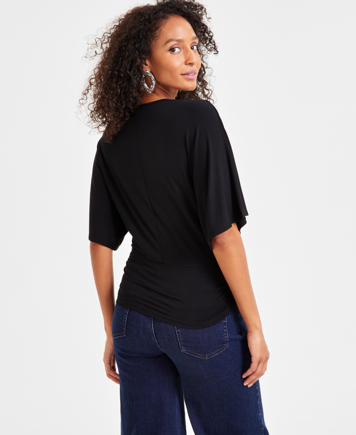 I.n.c. International Concepts Women's V-Neck Dolman-Sleeve Top, Exclusively at Macy's