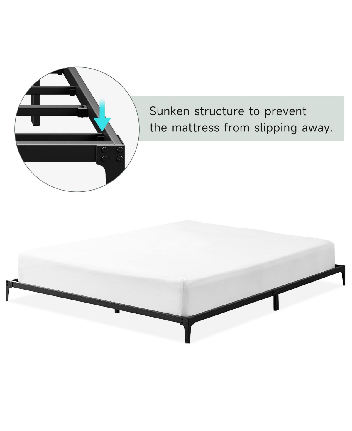 gaomon Full Size Bed Frame, 6 Inch Full Size Platform Bed Frames