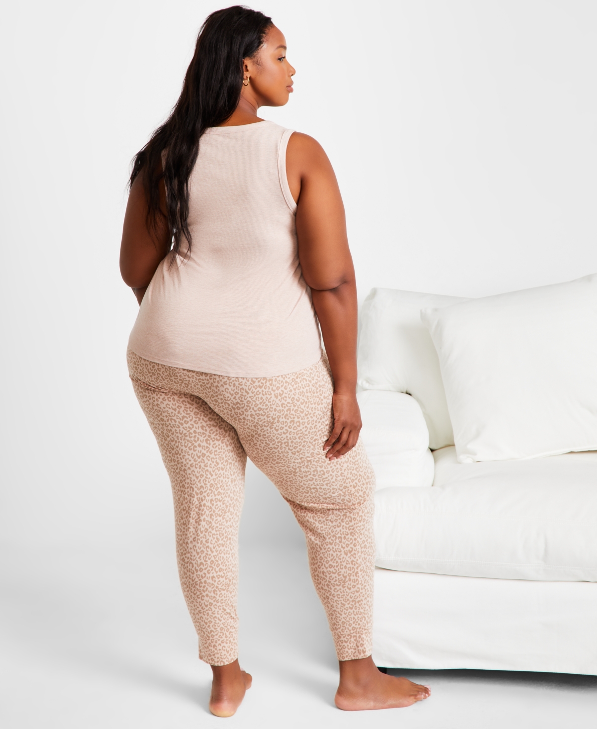 State Of Day Women's Ribbed High-neck Sleep Tank Xs-3x, Exclusively At Macy's In Spice Chai