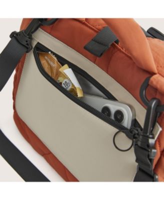 Walker Roll Top Lunch Bag with Adjustable Shoulder Strap Tangerine