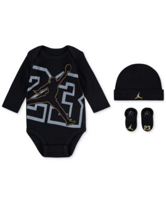 Jordan Baby See Me Shine Cap Bodysuit Booties 3 Piece Set Macy s