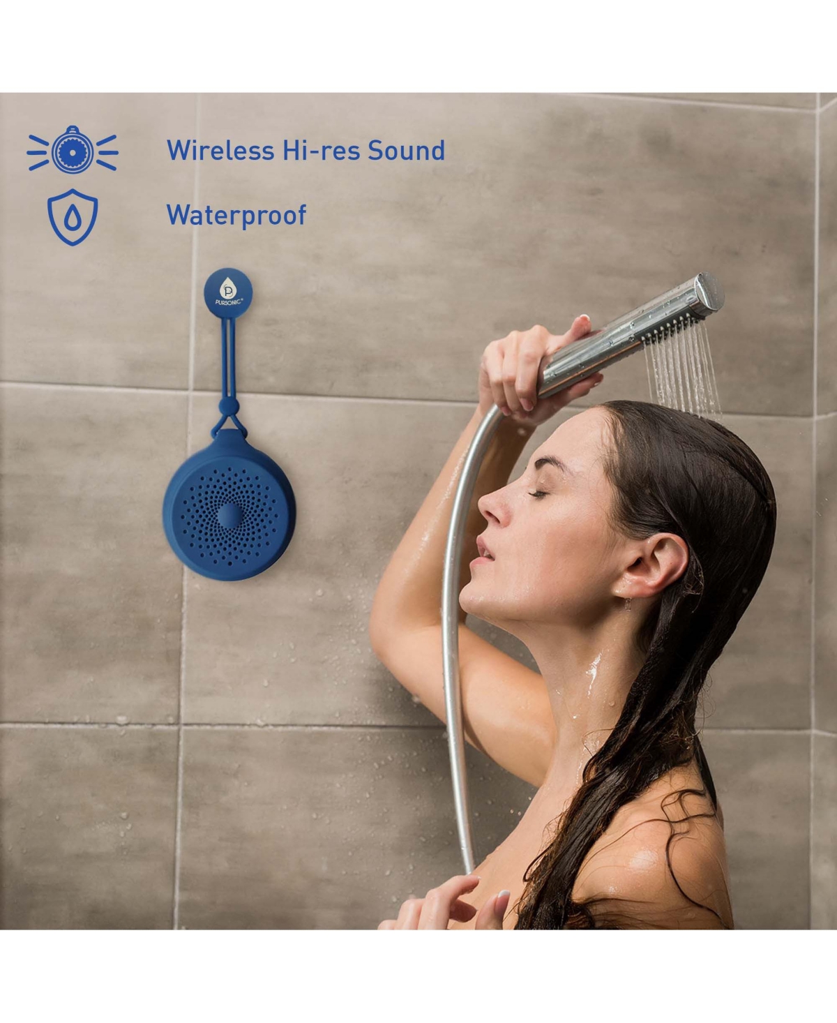 Pursonic Peak Wireless Speaker Waterproof Wireless Speaker Bundle – 360° Hi-Res Sound Anywhere, Anytime