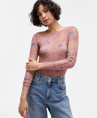 HUGO - Printed Mesh Blouse