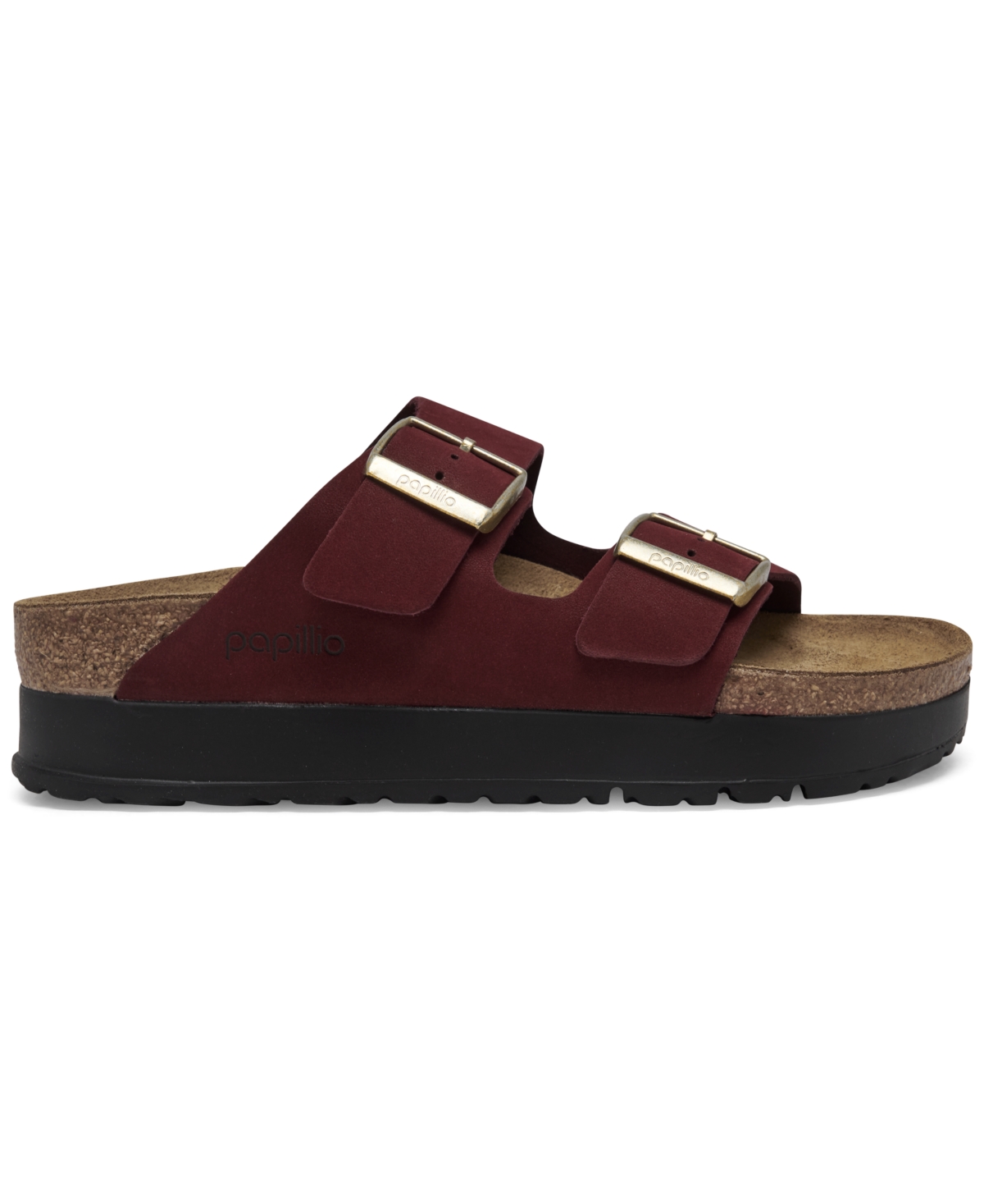 Birkenstock Women's Arizona Flex Platform Nubuck Leather Zinfadel (medium/narrow) In Zinfandel