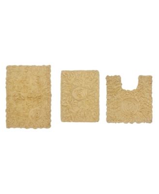 Bell Flower 3-Pc. Bath Rug Set
