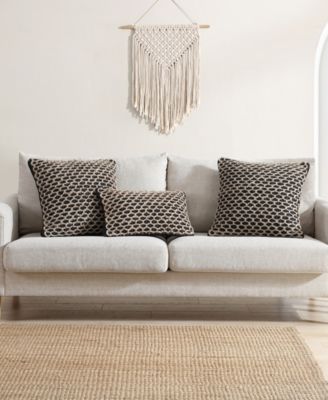 Jada Jute Decorative Pillow, 12" x 20"