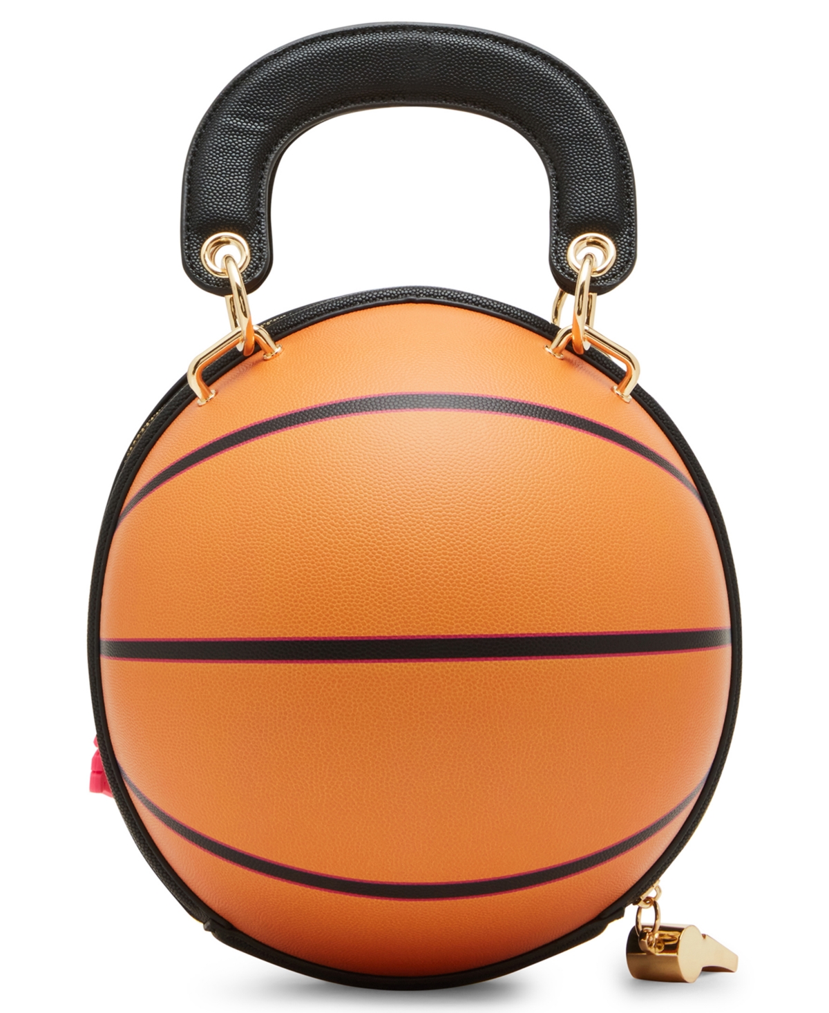Shop Betsey Johnson Basketball Small Crossbody Bag In Orange Multi