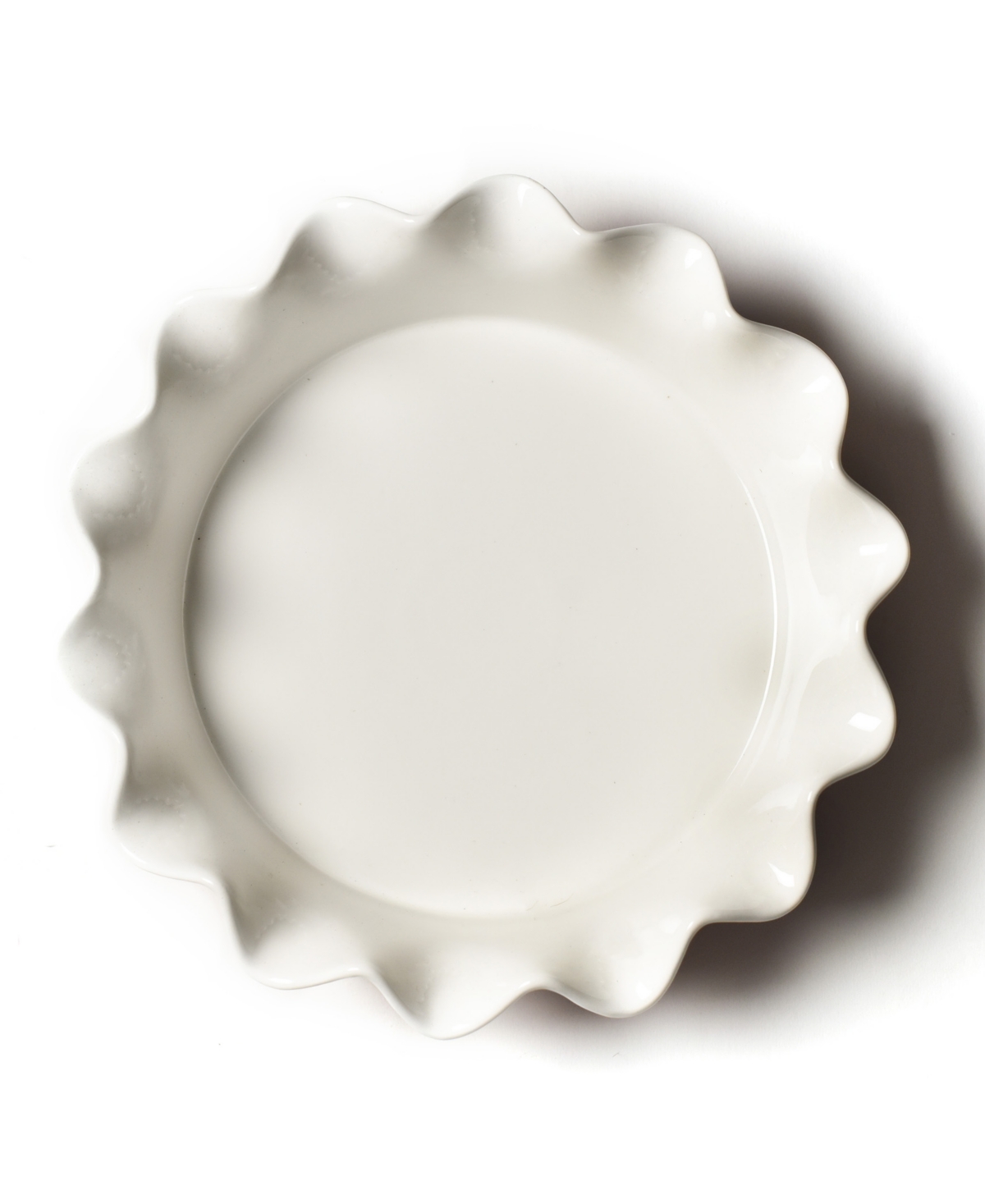 Coton Colors Stripe 8" Ruffle Pie Dish In Red