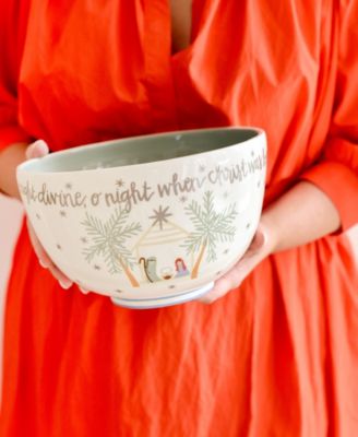 O Holy Night in Color Footed Bowl