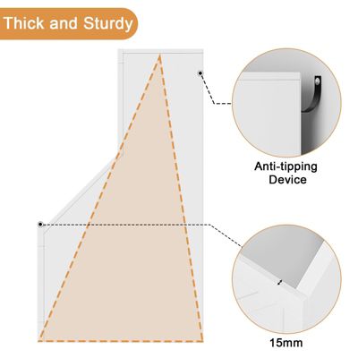 Kids Bookshelf Bookcase Toddlers Playhouse Cabinet Shelf