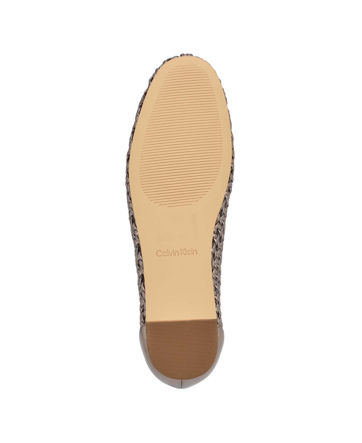 Calvin Klein Zatoria Ballet Flat In Pewter