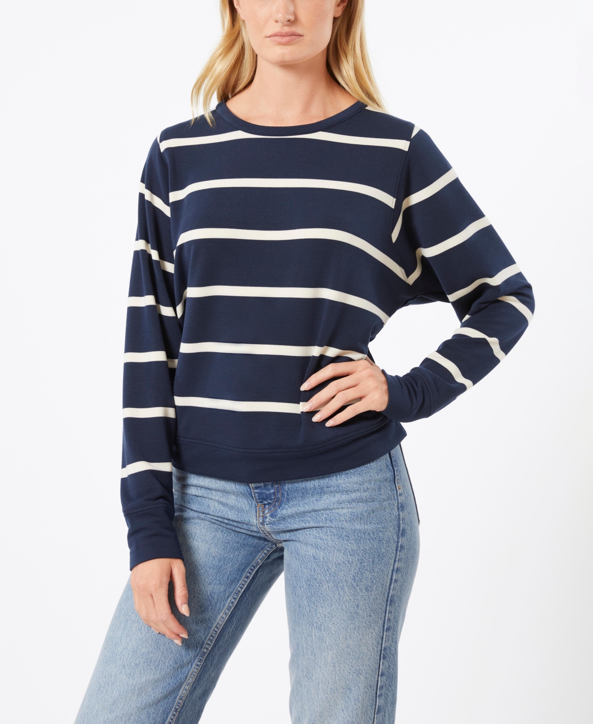 Cable & Gauge Women's Cropped Pullover Sweatshirt