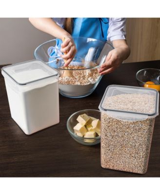 2 Pack Airtight (5qt/170oz) Food Storage Containers with Lids, Labels & Marker -Store Baking Supplies, Sugar, Flour, Rice and More -BPA Free