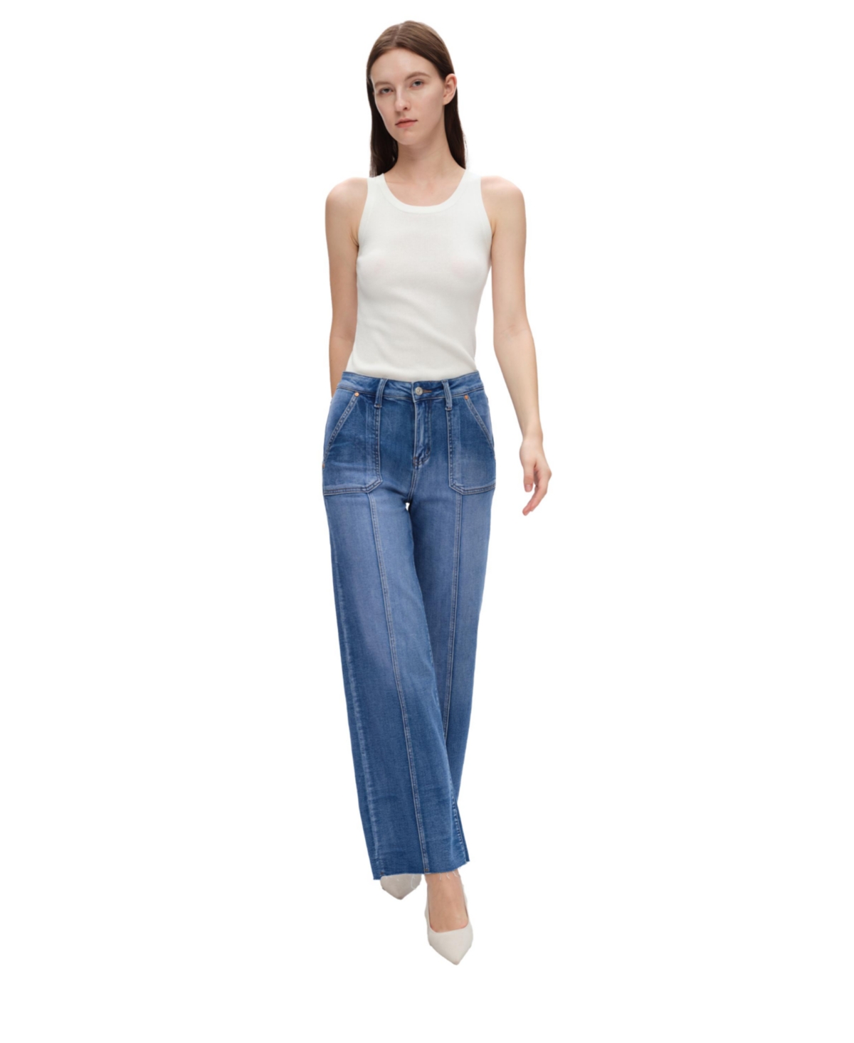 Bayeas Women's Jess High Rise Relaxed Straight Jeans