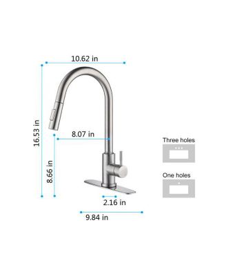 Pull-Down Sprayer and Easy Installation Touch-Activated Kitchen Faucet
