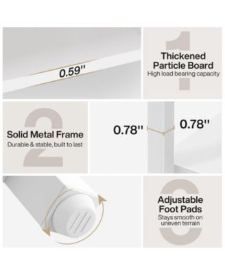 70.8 inch Engineered Wood and Metal Tall Bookshelf with 8 Open Storage Shelf,Industrial 5-Tier Etagere Bookcase