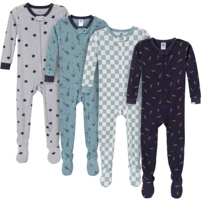 Toddler Boys' Snug Fit Footed Pajamas, 4-Pack, Farm