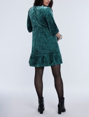 Maternity V-Neck Ruffle Hem Babydoll Dress - Motherhood