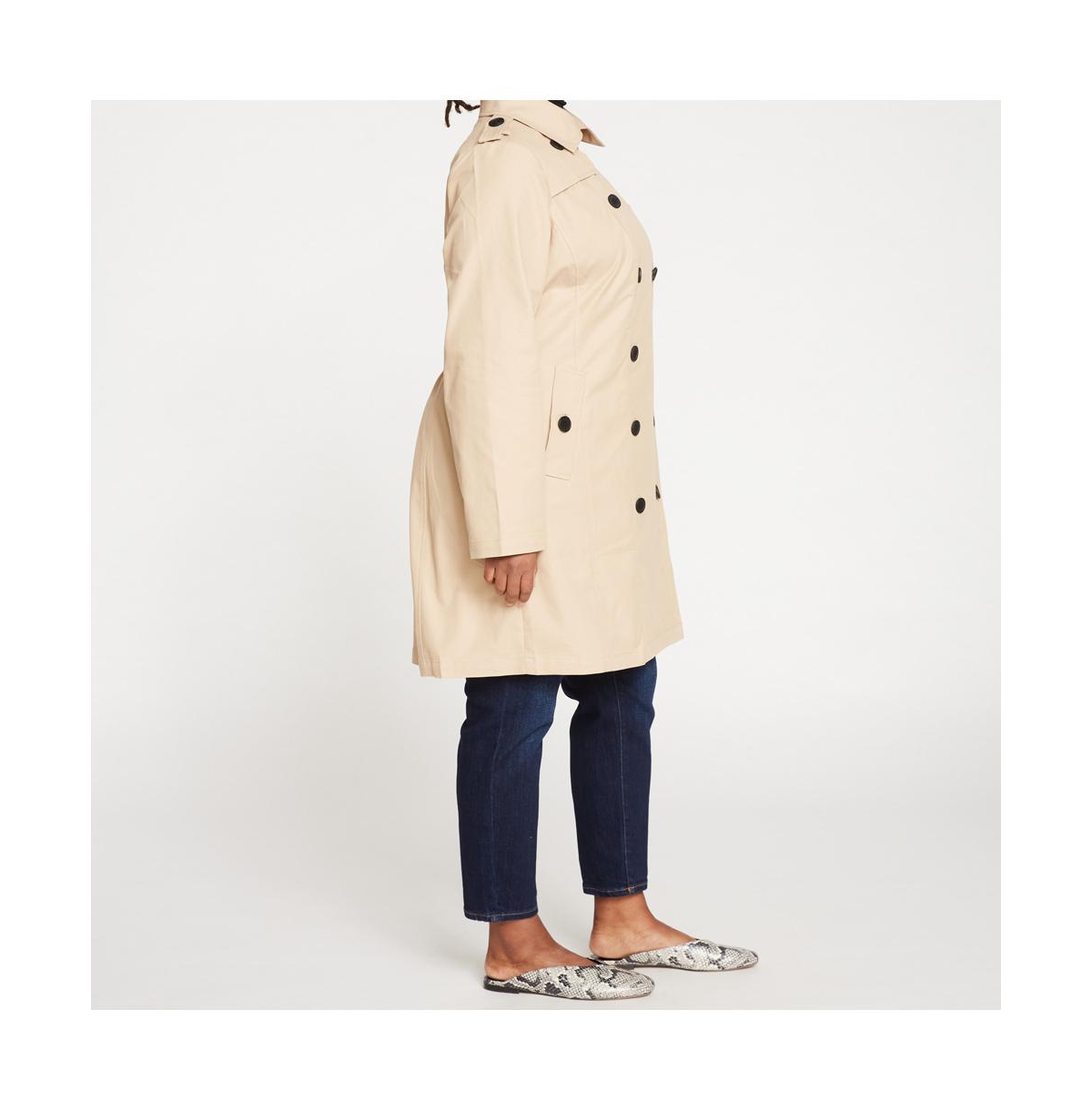 Universal Standard Plus Size Derjon Trench Coat In Khaki