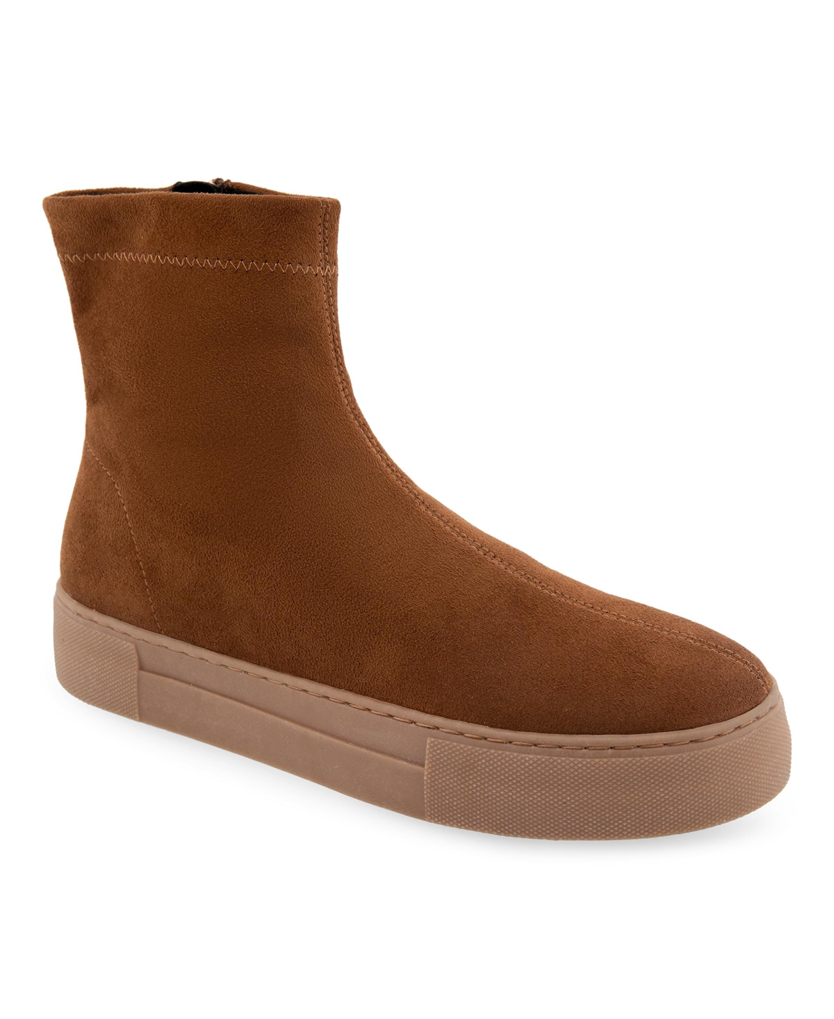 Aerosoles Women's Blaise Platform Booties In Brown Tobacco