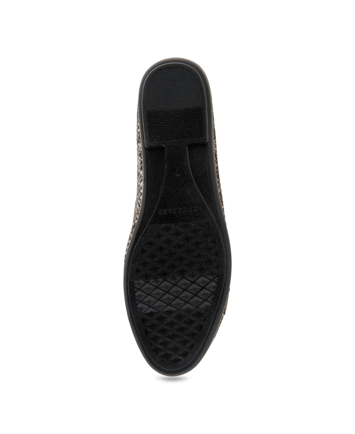 Shop Aerosoles Women's Bentley Buckle Flats In Bronze Snake Print Faux Leather - Polyur