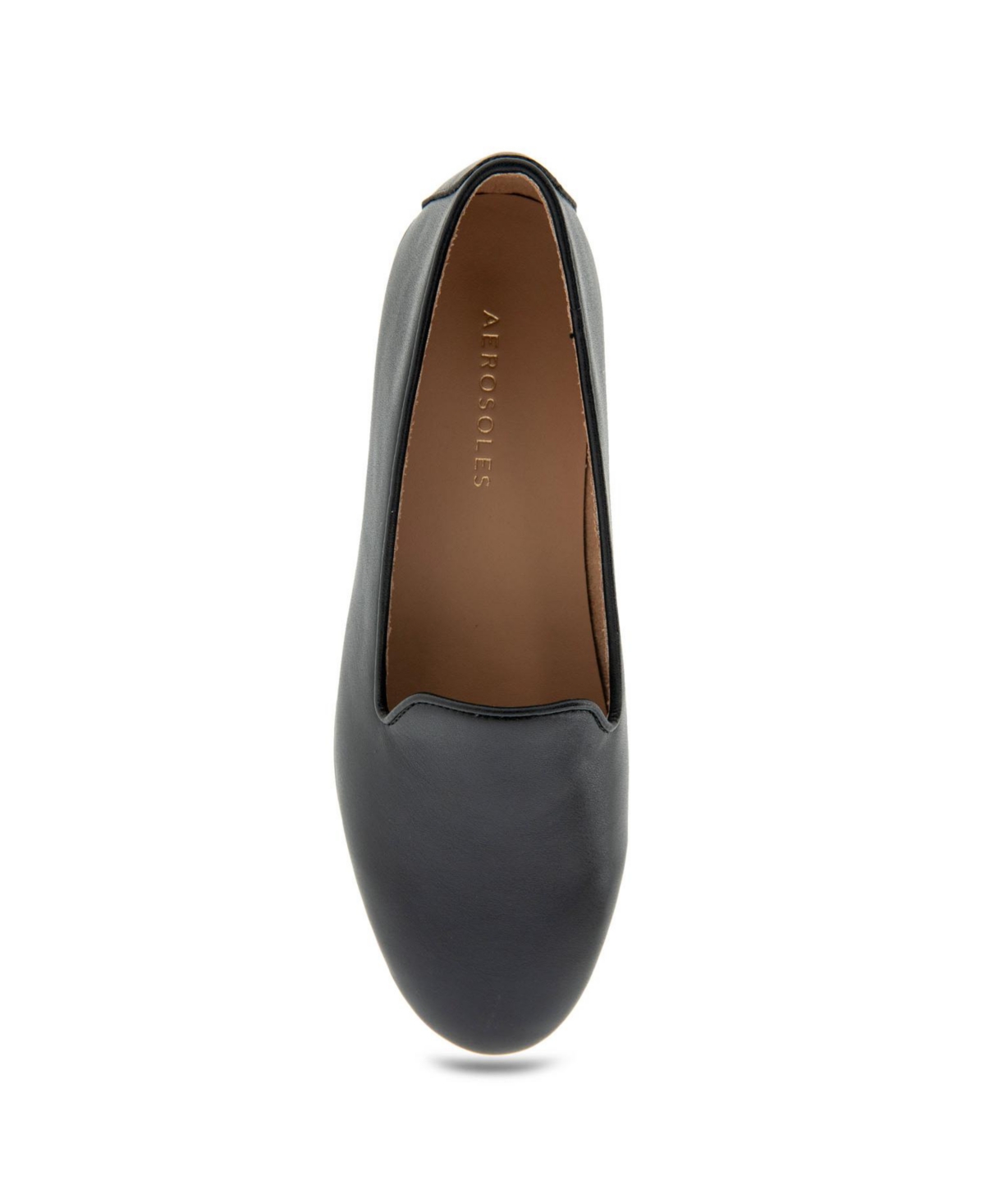 Aerosoles Women's Betunia Closed Toe Flats - Black Smooth Faux Leather - Polyurethane
