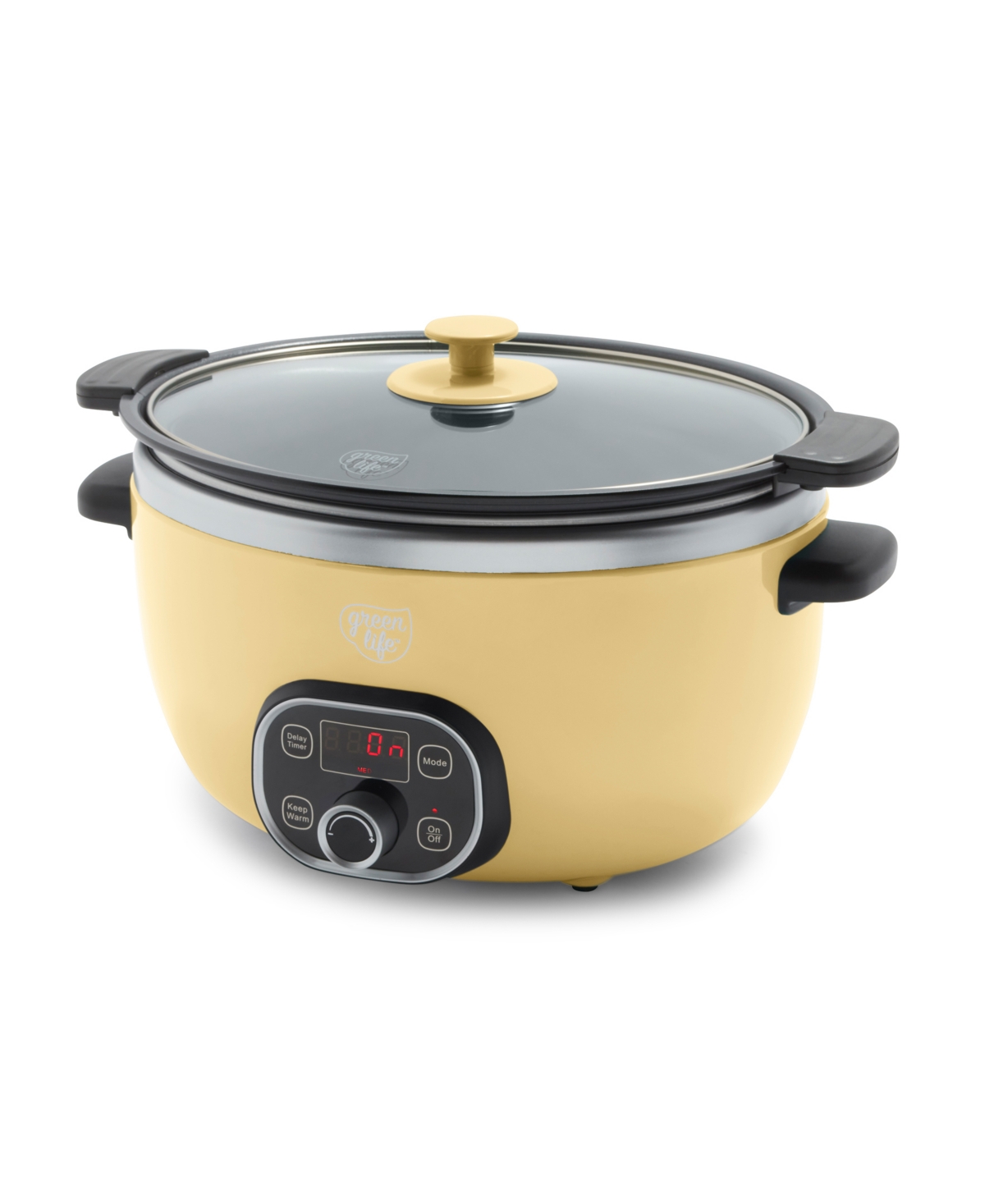 Greenlife Ceramic Nonstick Healthy Cook Duo Slow Cooker In Butter Yellow