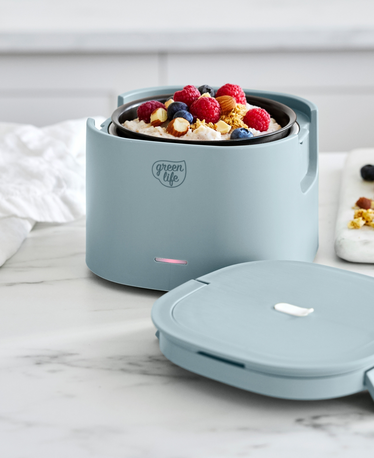 Greenlife 20 oz Healthy Electric Lunch Box In Blue Haze