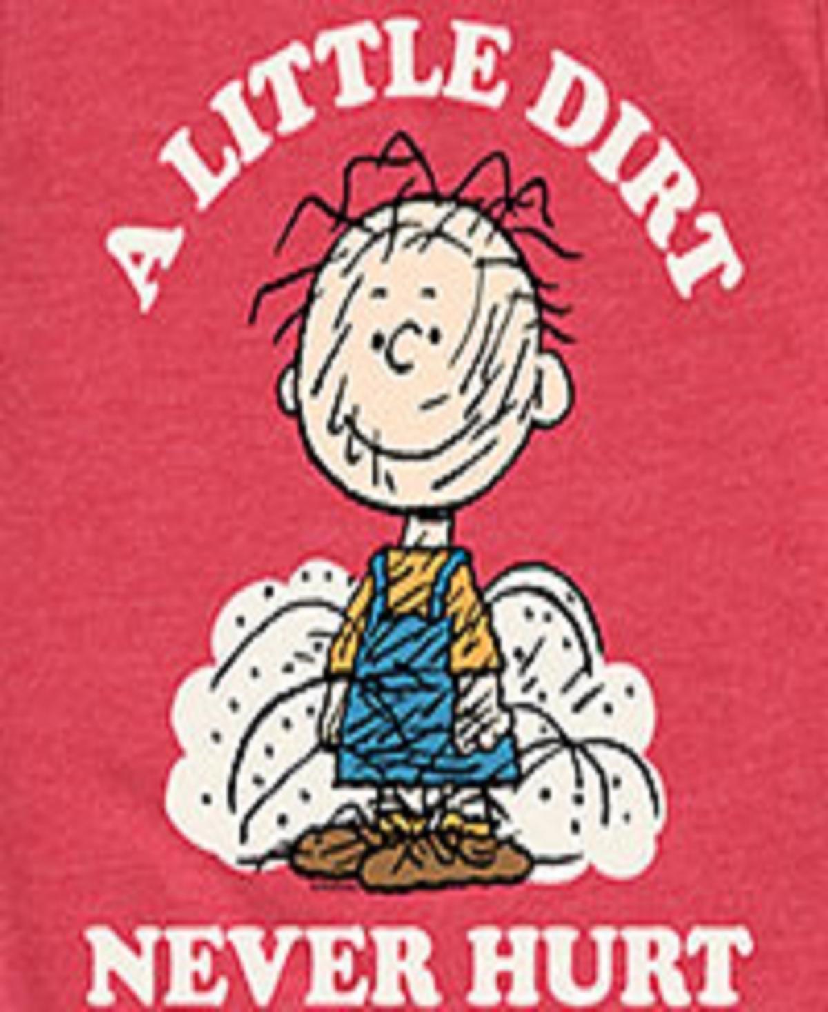 Hybrid Big Boys Peanuts A Little Dirt Never Hurt Graphic Tee In Red