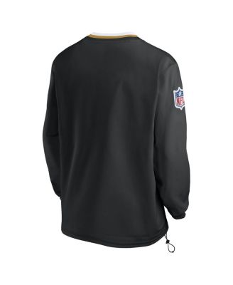 Men's Black New Orleans Saints 2023 Sideline V-Neck Pullover Windshirt