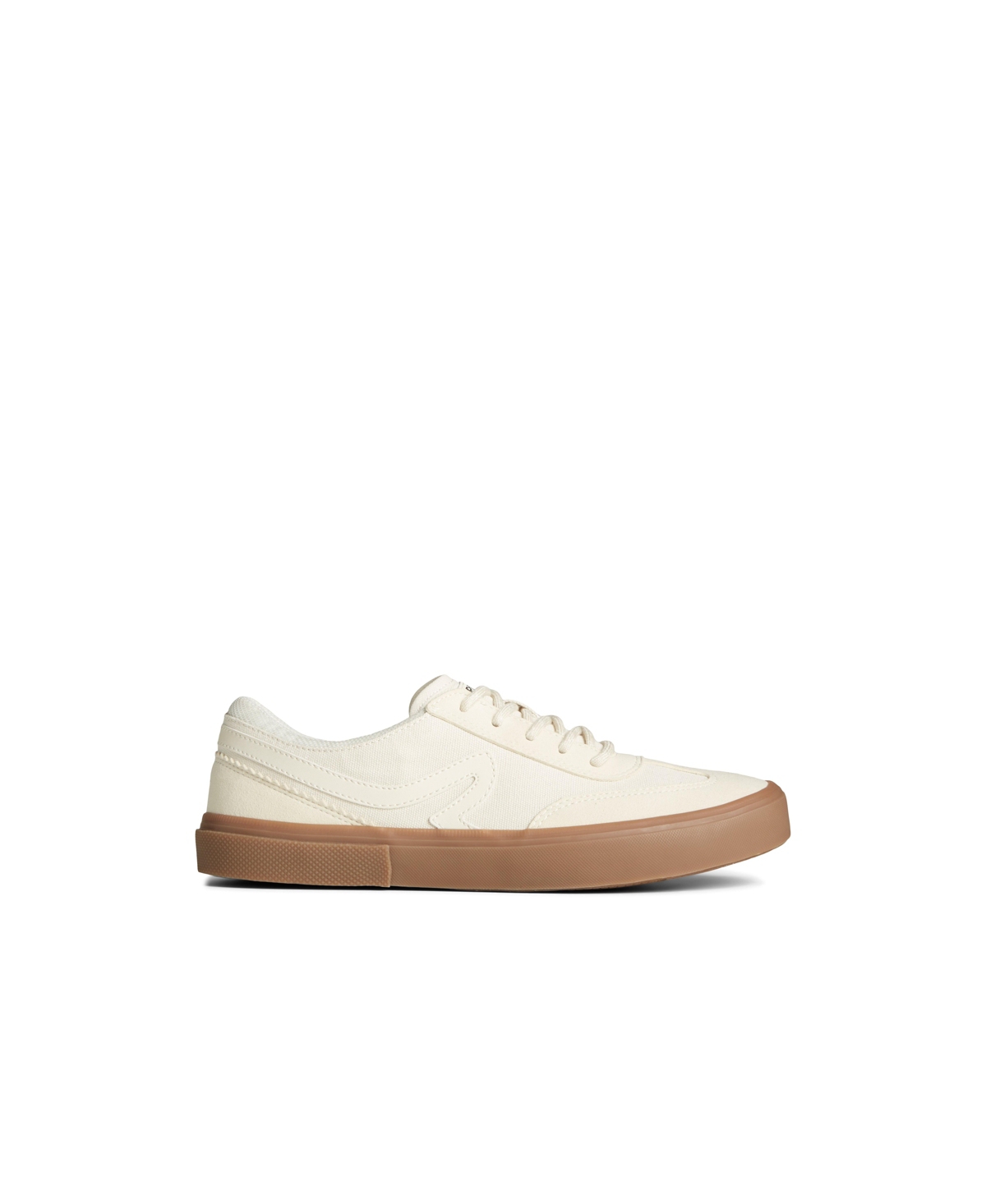 Sperry Men's Crossjack Court Textile Sneaker In Canvas Bone