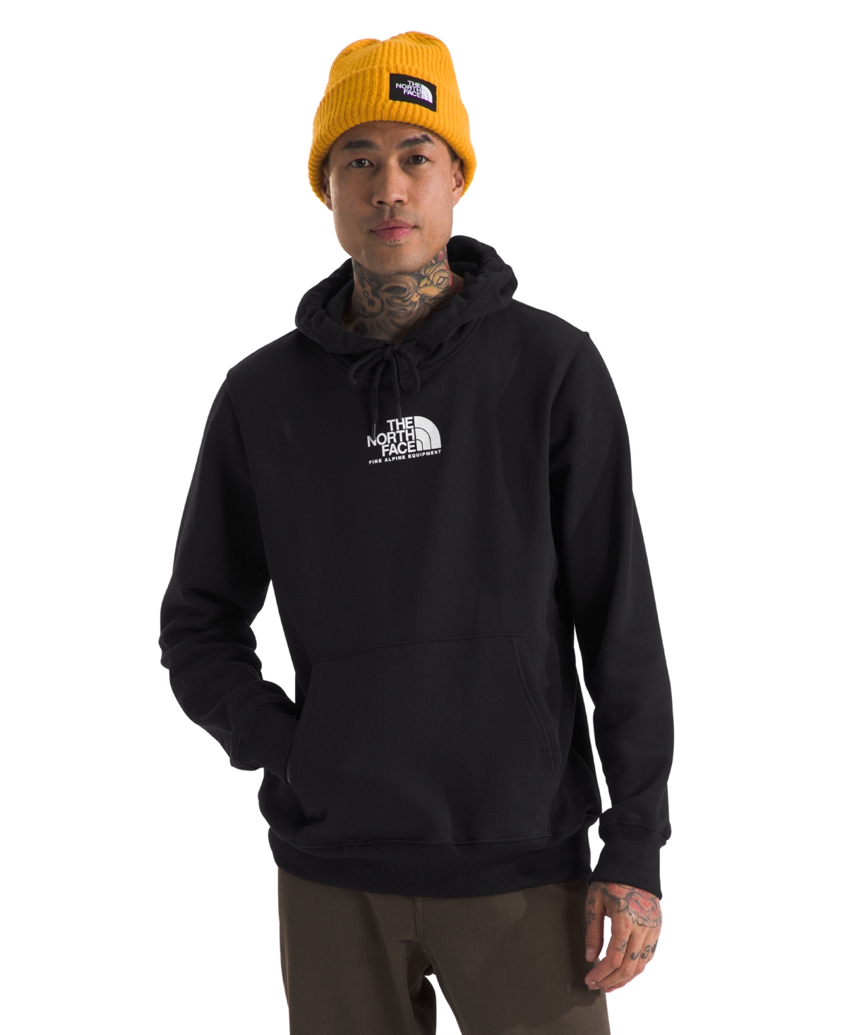 Shop The North Face Men's Fine Alpine Hooded Sweatshirt In Tnf Black,white