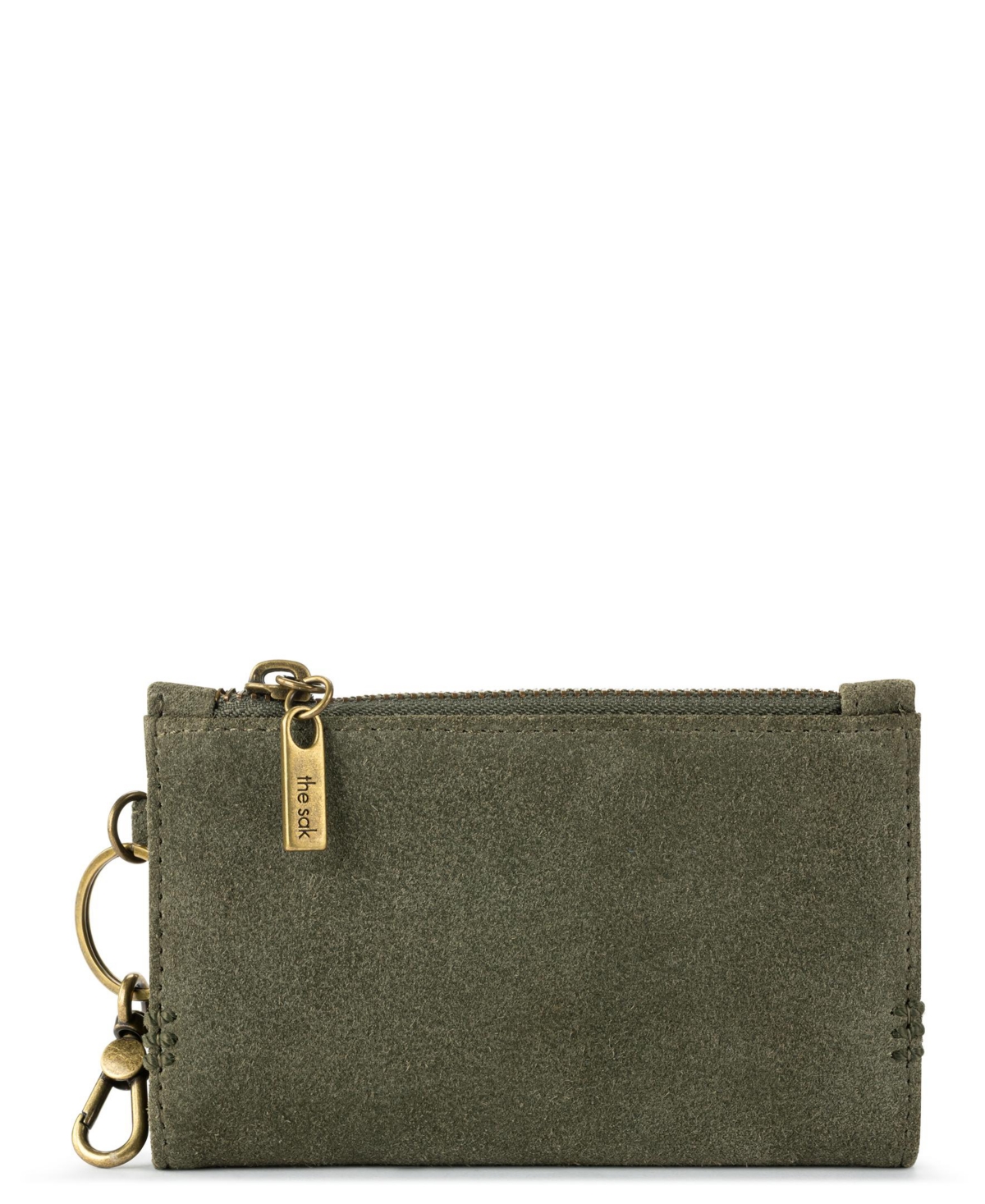 The Sak Encino Leather Wallet In Moss Suede