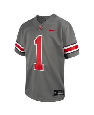 Big Boys and Girls 1 Steel Ohio State Buckeyes Alternate Game Jersey