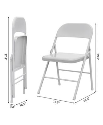 Foldable Dining Chairs Set of 4 – Metal Frame, 350 lb Capacity, Portable Orange Seats for Home, Office & Events.