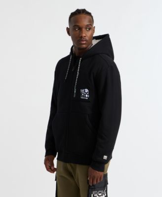 Men's Printed Zip Sherpa Hoodie