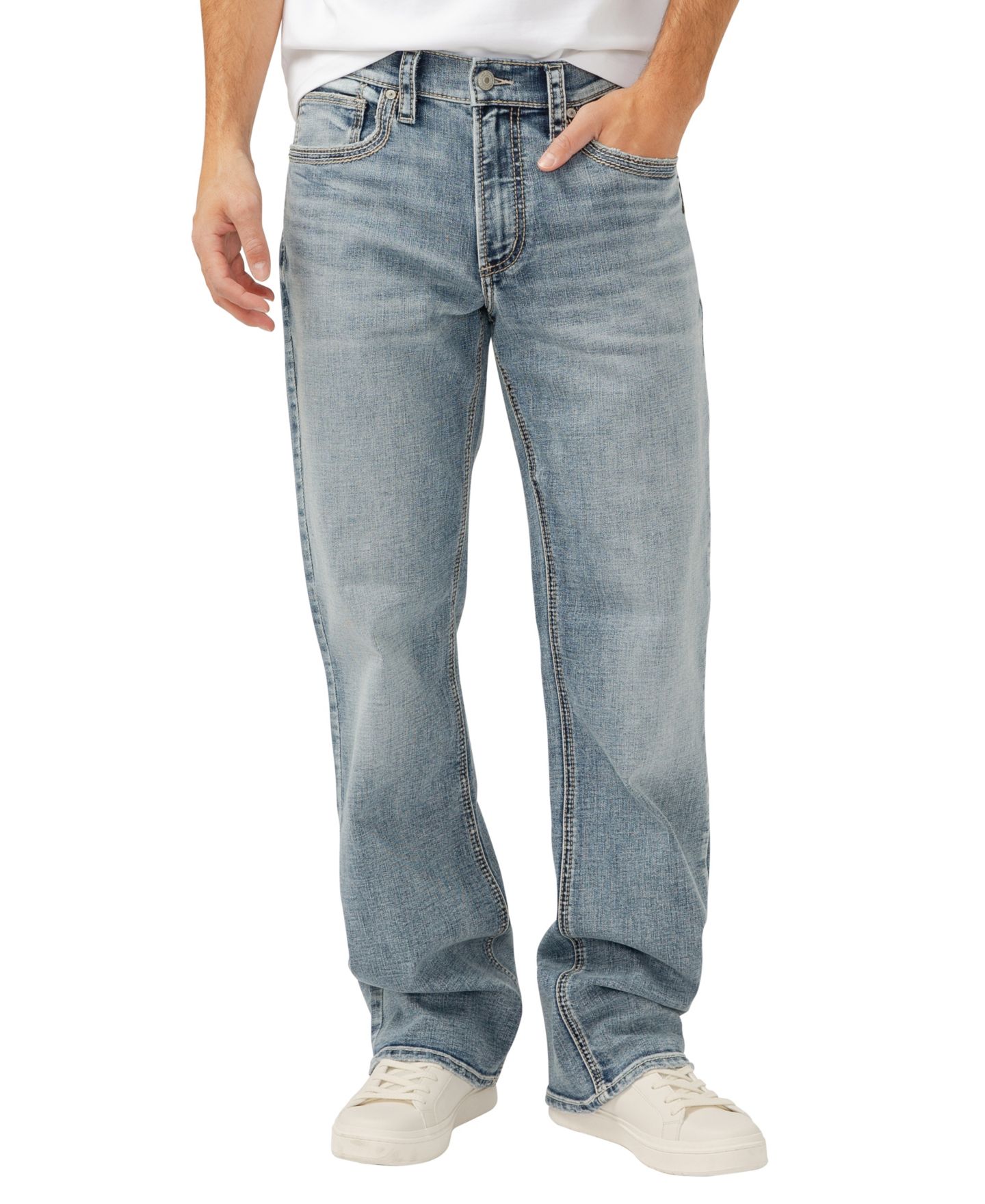 Мужские джинсы Silver Jeans Co. Zac Relaxed Fit Straight Leg Luxe Heritage — фото 1
