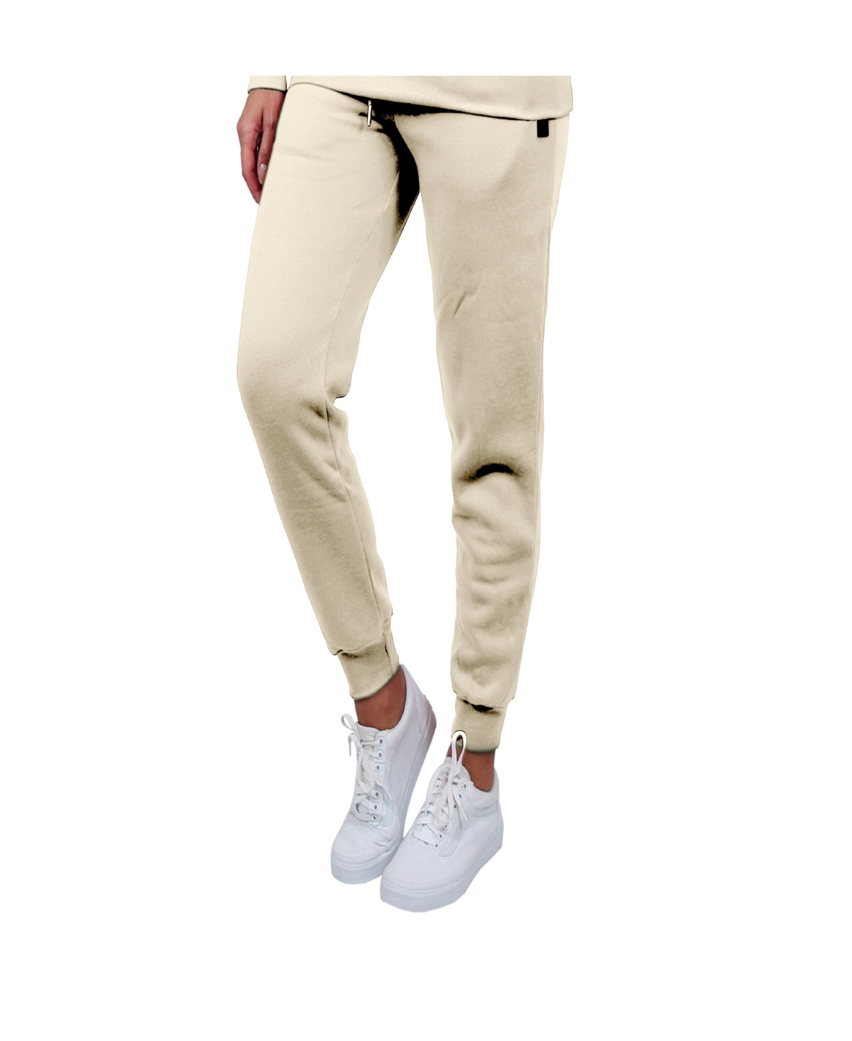 Galaxy By Harvic Women's Pro Star Modern Fit Fleece Lined Joggers In Natural