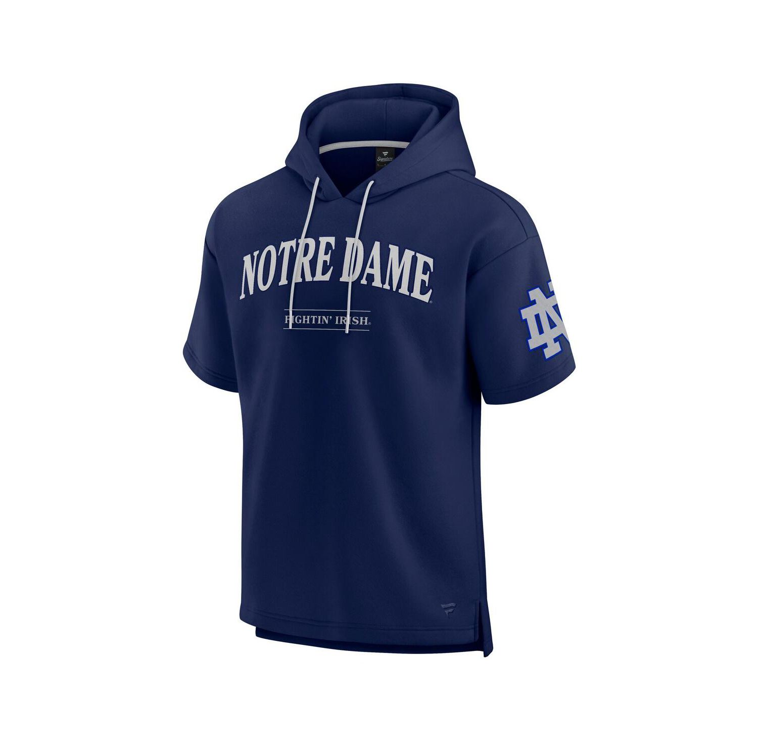 Men's Navy Notre Dame Fighting Irish Ready Short Sleeve Pullover Hoodie