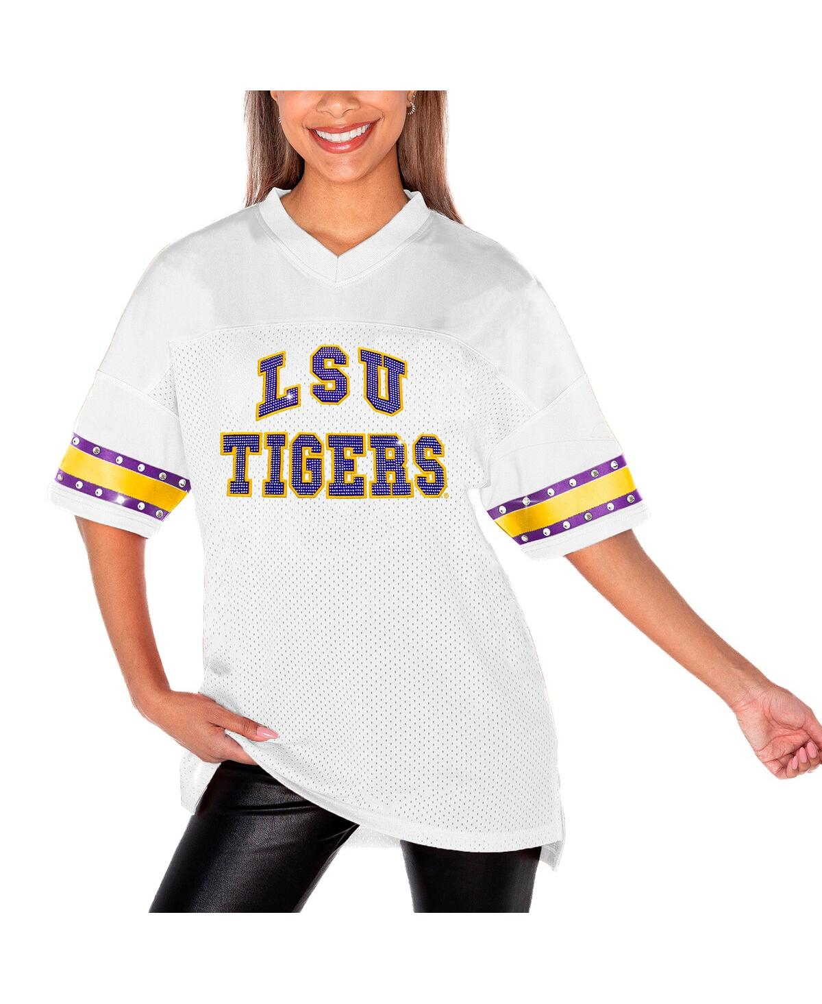 Gameday Couture Women'sLsu Tigers Until Kickoff Rhinestone Fashion T-Shirt - White