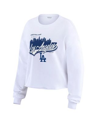 Women's White Los Angeles Dodgers Domestic Postcard Long Sleeve T-Shirt