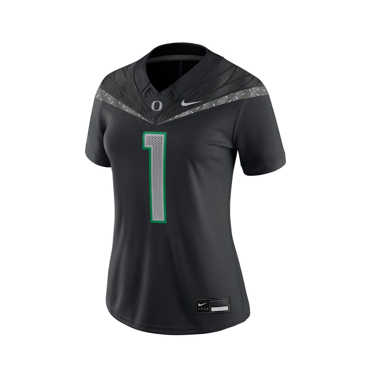 Женский топ Nike 1 Black Oregon Ducks Game Jersey — фото 3