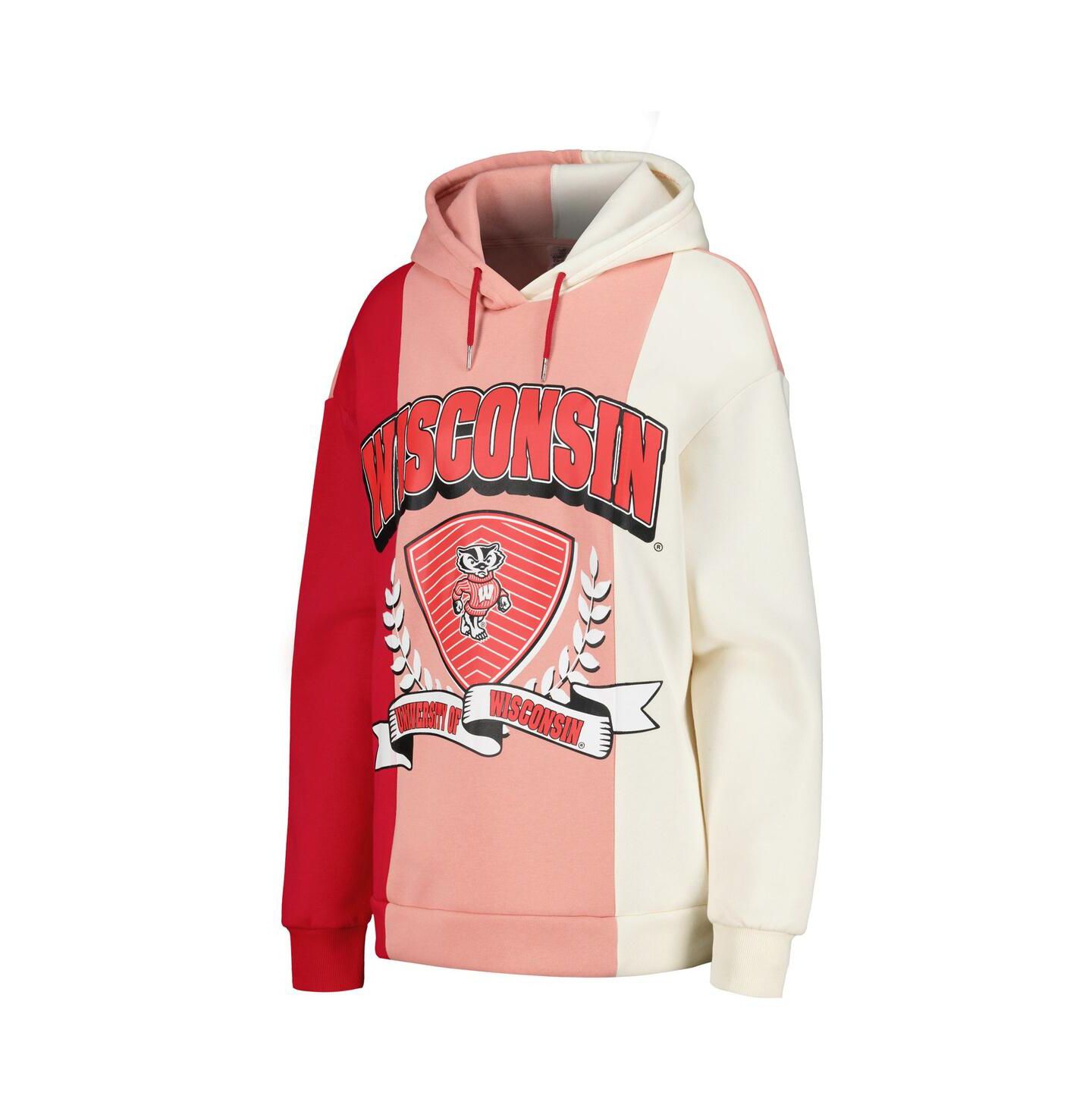 Женское худи Gameday Couture Red Wisconsin Badgers Hall of Fame Colorblock Pullover — фото 5