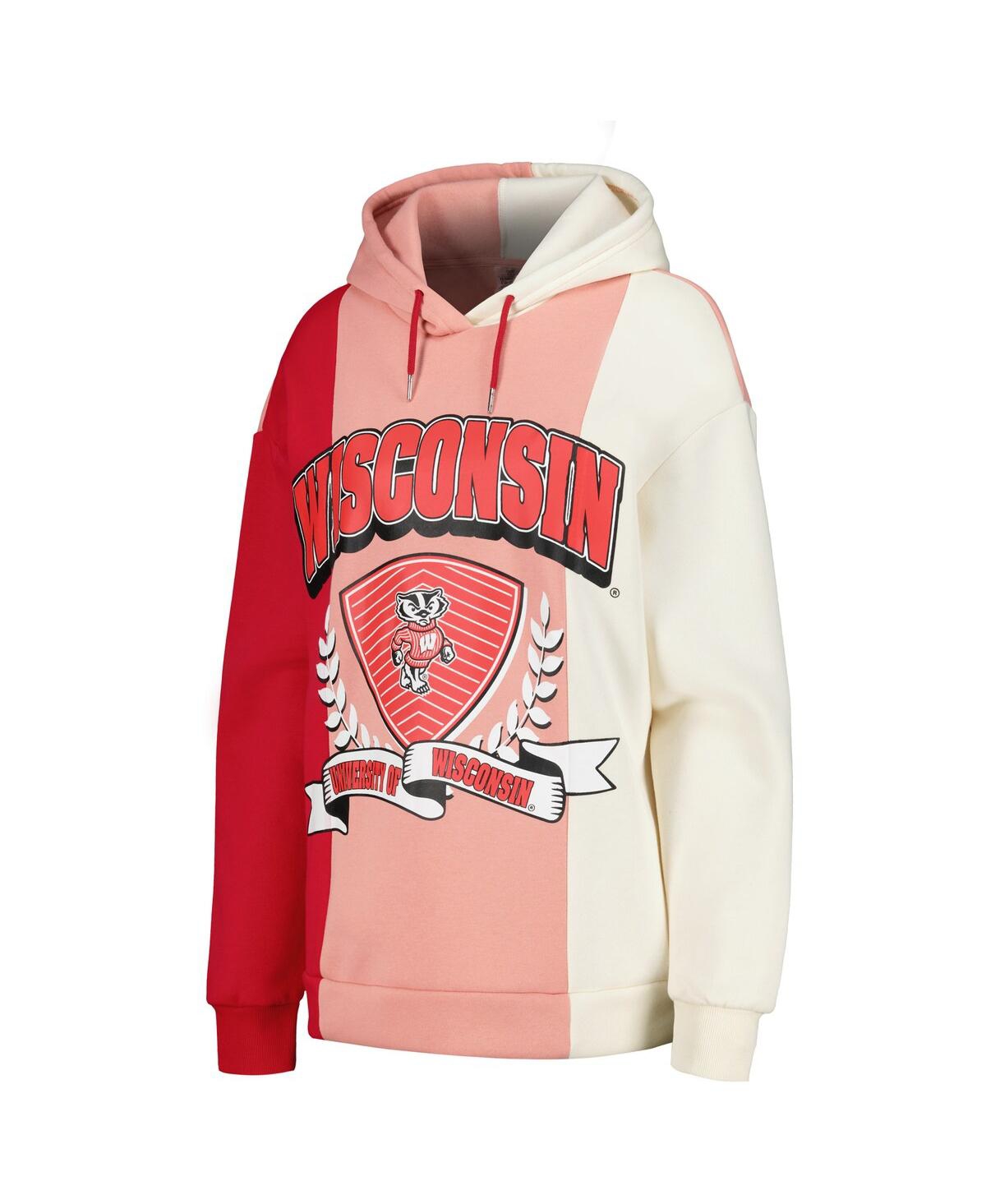 Women's Gameday CoutureWisconsin Badgers Hall of Fame Colorblock Pullover Hoodie - Red