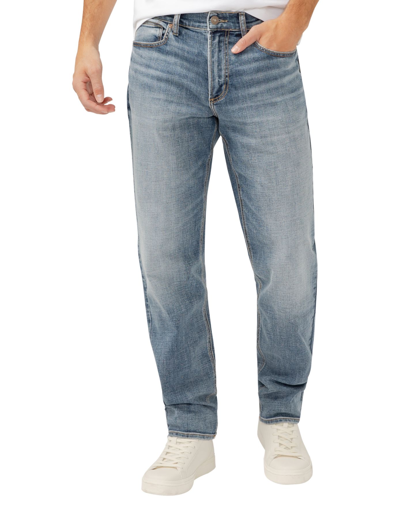 Мужские джинсы Silver Jeans Co. Eddie Classic Athletic Fit Tapered Leg Luxe Heritage — фото 1