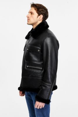 Men's Leather Shearling Jacket