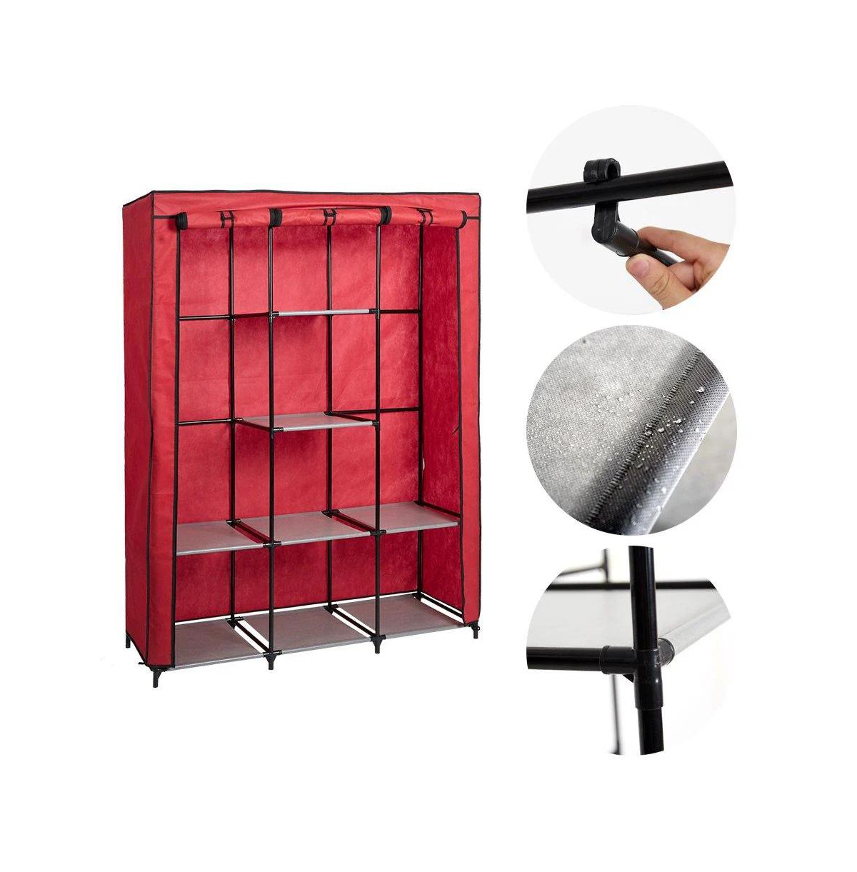 Slickblue Free-Standing Portable Clothes Closet – Durable Non-Woven Fabric for Organized Storage