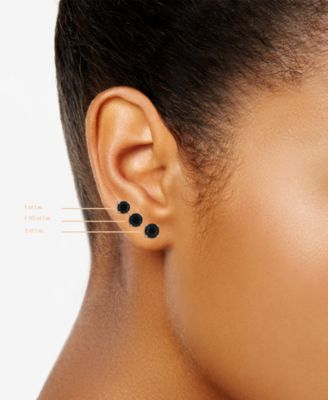 Black Diamond Stud Earrings (2 ct. t.w.) 14k White or Yellow Gold